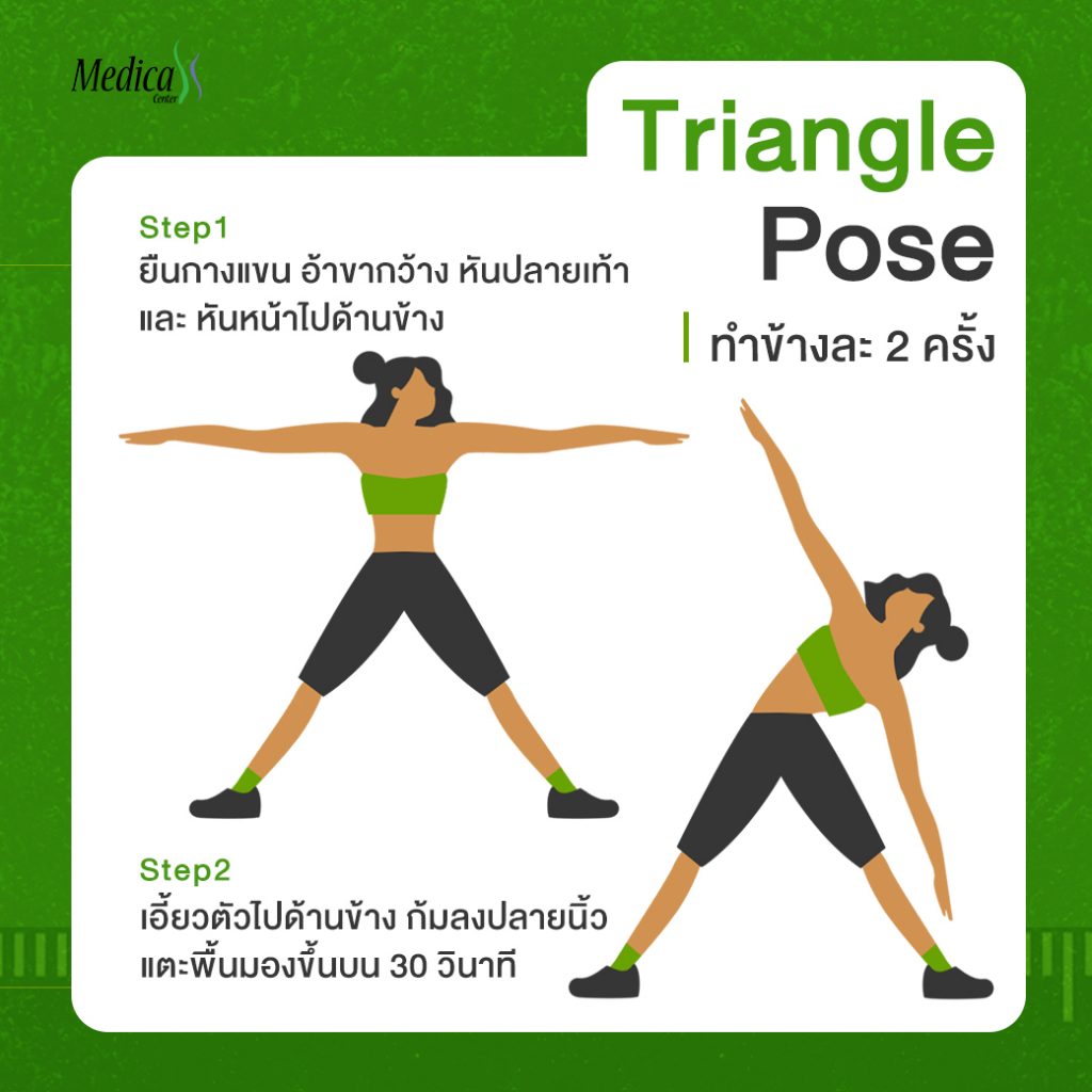 Triangel Pose ท่าโยคะ ออกกำลังกายเพิ่มความสูง