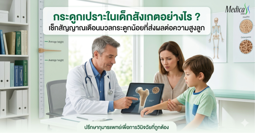 กระดูกเปราะในเด็กสังเกตอย่างไร ? เช็กสัญญาณเตือนมวลกระดูกน้อยที่ส่งผลต่อความสูงลูก-เมดิก้าคลินิกความสูง